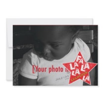 Fa La La Star Studded Photo Card invitations