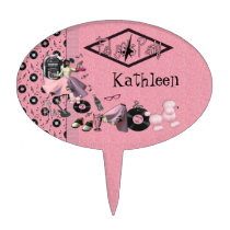 Fab 50's Party Cake Topper cake picks