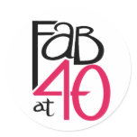 Fab at Forty Sticker