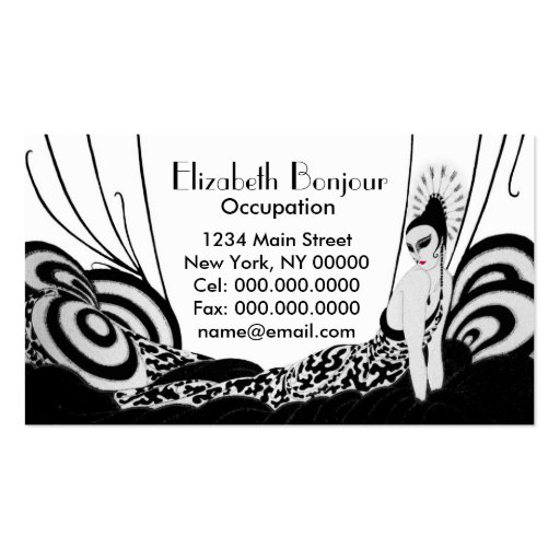 Fab Fashion Plate ~ Business Card Vintage (front side)
