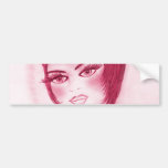 Fab Flapper Girl in Red Bumper Sticker