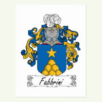 Fabbrini Family Crest Postcard