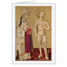 Fabian And St. Sebastian By Giovanni Di Paolo Greeting Cards