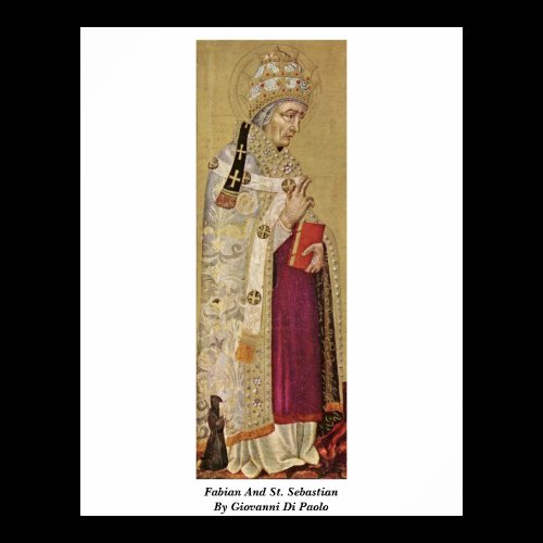 Fabian And St. Sebastian By Giovanni Di Paolo Print