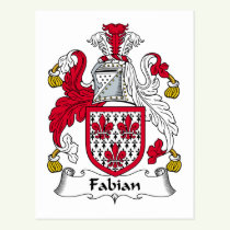 Fabian Family Crest Postcard