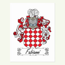 Fabianni Family Crest Postcard
