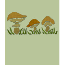 Fabric Mushrooms t-shirts by litabug Fabric Mushrooms t-shirts
