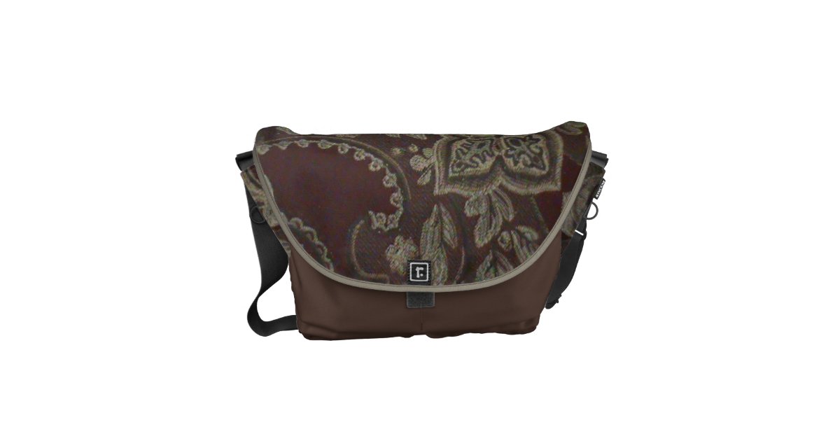 Fabric pattern Rickshaw Zero messenger bag Zazzle