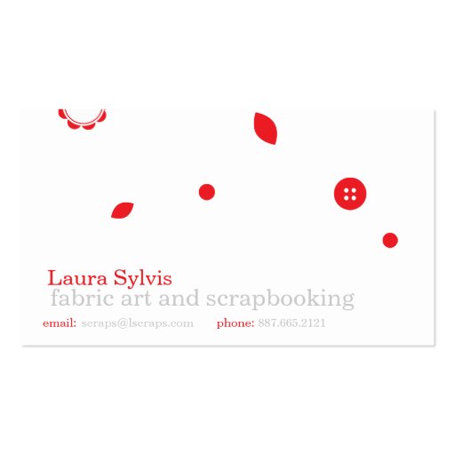 Fabrics and Textiles Business Cards (front side)