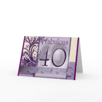 Fabulous 40 birthday card