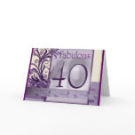 Fabulous 40 birthday card