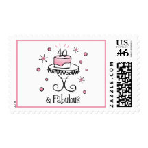 Fabulous 40 Birthday Stamp