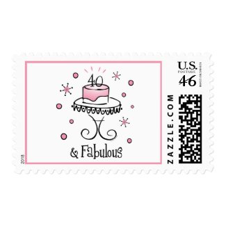 Fabulous 40 Birthday Stamp stamp