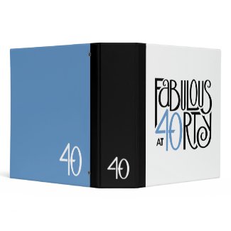 Fabulous 40 black blue Binder binder