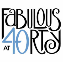 Fabulous 40 black blue Sculpture Acrylic Cut Outs