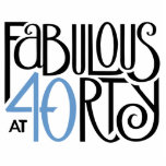 Fabulous 40 black blue Sculpture Acrylic Cut Outs