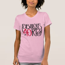 Fabulous 40 black red Ladies T-shirt