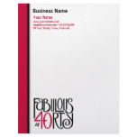Fabulous 40 black red Letterhead