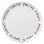 Fabulous 40 black red Plate