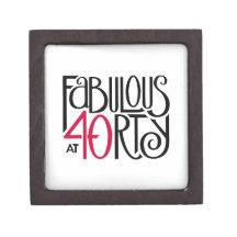 Fabulous 40 black red Premium Gift Box