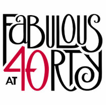 Fabulous 40 black red Sculpture Acrylic Cut Outs
