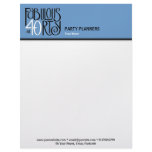 Fabulous 40 black white blue Letterhead