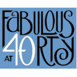Fabulous 40 black white blue Sculpture Photo Cutouts