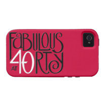 Fabulous 40 black white red iPhone 4 Tough casemate cases