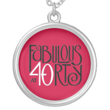 Fabulous 40 black white red Round Necklace