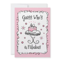 Fabulous 40 Custom Birthday Invitations