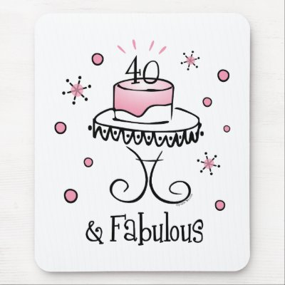 Fabulous 40 Mousepad by pinkinkart
