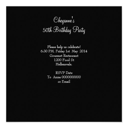 Fabulous 50 Birthday Diva Fabulous Purple Pink Invitations
