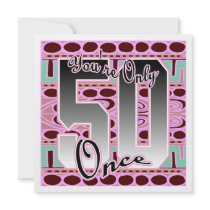 Fabulous 50 Birthday Party Invitation