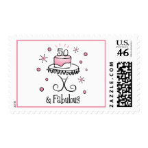 Fabulous 50 Birthday Stamp