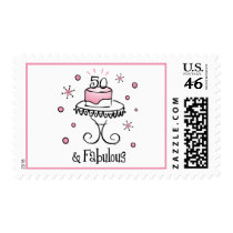 Fabulous 50 Birthday Stamp