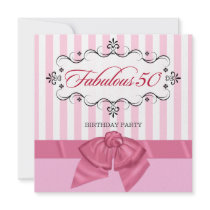 Fabulous 50 - Custom Birthday Party Invitations