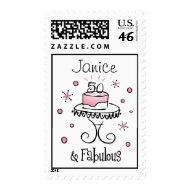 Fabulous 50 Custom Birthday Postage stamp