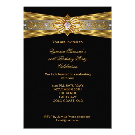 Fabulous 50 Elegant Diamond Gem Gold Black Photo 4 Announcement