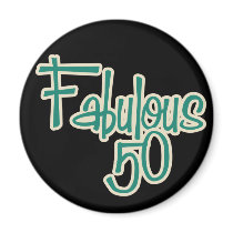 Fabulous 50th Birthday Fridge Magnet