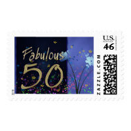 Fabulous 50th Birthday! Postage Stamp