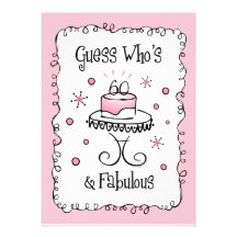 Fabulous 60 Custom Birthday Invitations