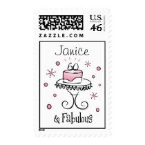 Fabulous 60 Custom Birthday Postage