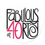 Fabulous at 40rty Sticker