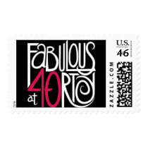 Fabulous at 40rty white Stamp