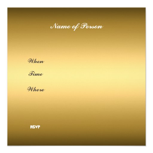 Fabulous at 50 Birthday Party Gold Invitation