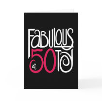 Fabulous at 50 Black Card by floatinglemons Fabulous at 50 Black Card