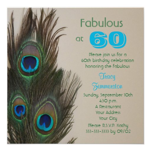 Fabulous at 60 60th Birthday Party Invitation