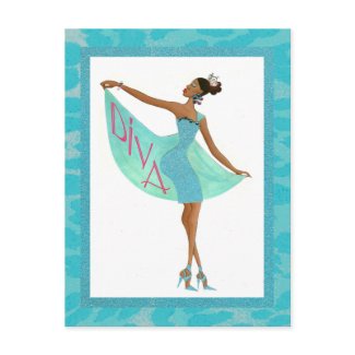 Fabulous Black Diva postcard