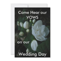 fabulous blossom, Come Hear our, VOWS, on our, ... invitations