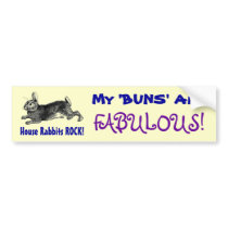 Fabulous Buns bumper stickers by Renn_Fare Fabulous Buns bumper stickers